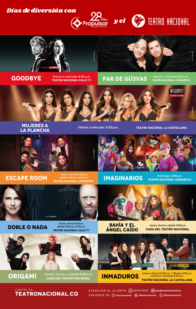 CARTELERA TEATRO NACIONAL ABRIL